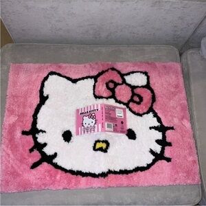 Hello Kitty Pink and White Face Bath Mat with Bow